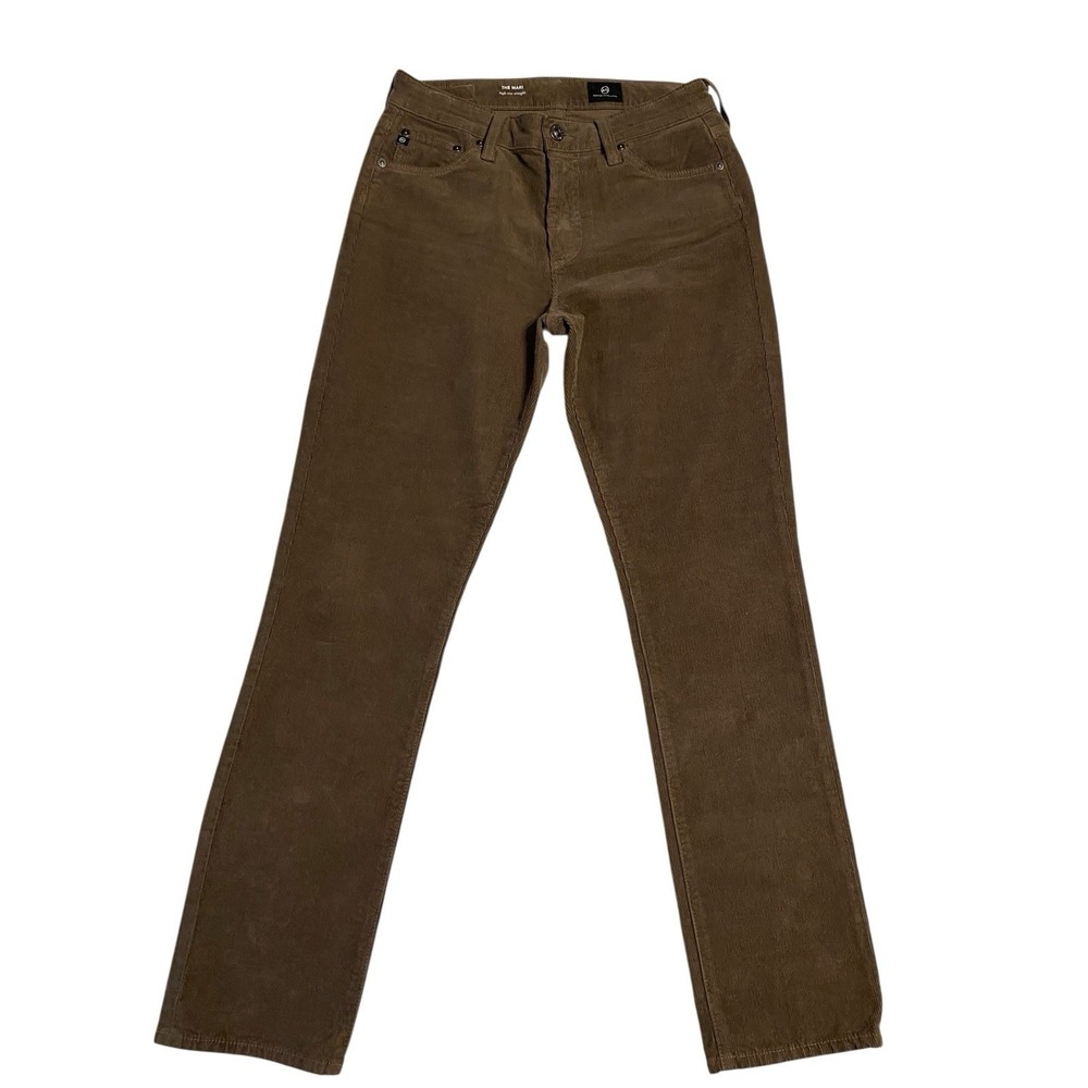 AG Adriano Goldschmied The Mari Corduroy Pants Womens 27 High Rise Brown